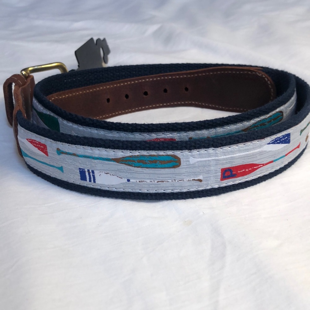NWT Preston Made in New England USA Crew/Paddle/Oar Belt with Brass Buckle - 34